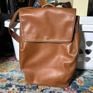 Matt and Nat Faux Brown Leather Backpack